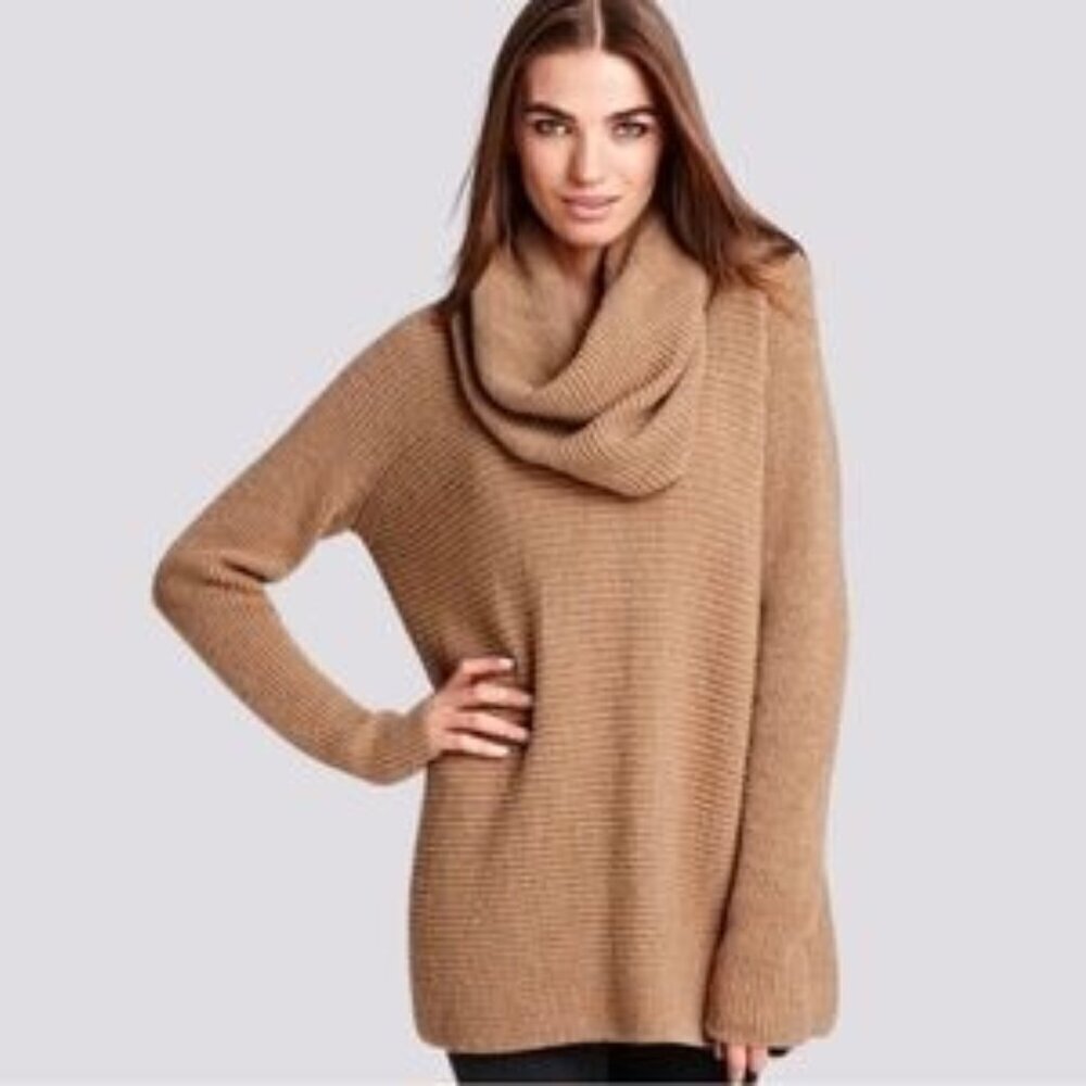 Vince brown cowl neck wool blend sweater size M